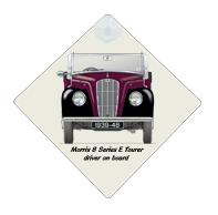 Morris 8 Series E Tourer 1939-48 Car Window Hanging Sign